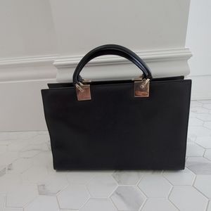 Ferragamo black leather handbag